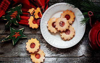 Cookies, sweet, sweets, dessert, desser, cookie, desserts, new year HD wallpaper