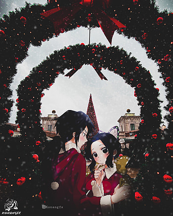 Shinobu and Giyuu, shinobu kocho, zenitsu, demon slayer, tanjiro, christmas tree, nezuko, christmas, holiday ornament, red, inosuke, demon slayer christmas, kimetsu no yaiba, giyuu tomioka, anime christmas HD phone wallpaper