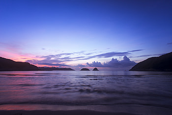 Nature, Sky, Sea, Twilight, Rocks, Dusk, Evening HD wallpaper