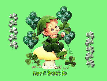 HAPPY ST.PATTYS DAY, green, happy, mushroom, elf, little HD wallpaper