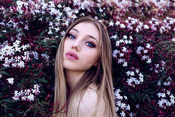 Blue Eyes Blonde Girl Portrait, blue-eyes, girls, model HD wallpaper