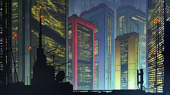 City Highlights, artist, artwork, digital-art, artstation HD wallpaper