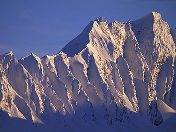 Nature, Mountains, Snow, Vertex, Top, Shadows, Alaska HD wallpaper