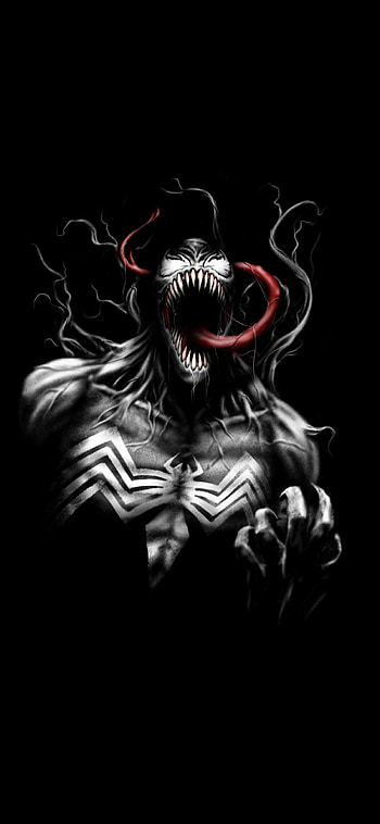 Marvel Villain, Venom, Minimal, Dark HD phone wallpaper