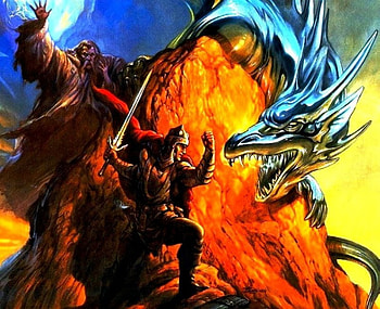 Against the Dragon, knight, fight, sword, armor HD wallpaper