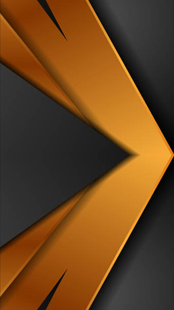 material design arrow, gold, amoled, neon, black, pattern, abstract, graphic, triangle, bronze, smooth HD phone wallpaper