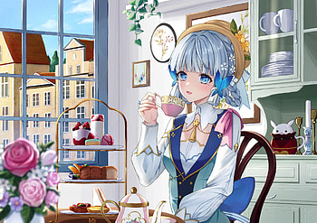 Kamisato Ayaka, Kamisato Ayaka (Genshin Impact), video game, Genshin Impact HD wallpaper