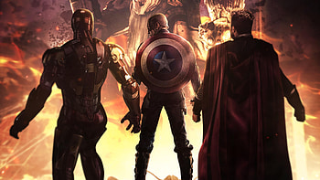 The Trinity Avengers Endgame, avengers-endgame, thor, captain-america, iron-man, 2019-movies, movies, artwork, superheroes, deviantart HD wallpaper
