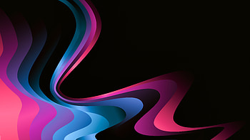 Snake motion, colorful stripes, abstract, dark HD wallpaper
