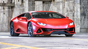 Red Lamborghini Huracan EVO, sportcar, 2019 HD wallpaper
