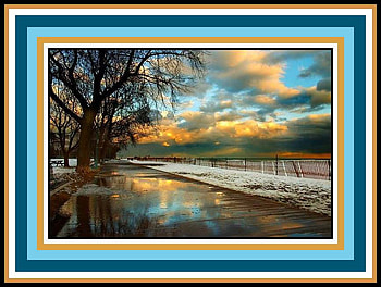 Snowy Scenic, trees, beautiful sky, snow, scenic HD wallpaper