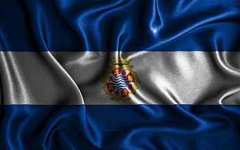 Jerez de la Frontera flag, , silk wavy flags, spanish cities, Day of Jerez de la Frontera, Flag of Jerez de la Frontera, fabric flags, 3D art, Jerez de la Frontera, cities of Spain, Jerez de la Frontera 3D flag HD wallpaper
