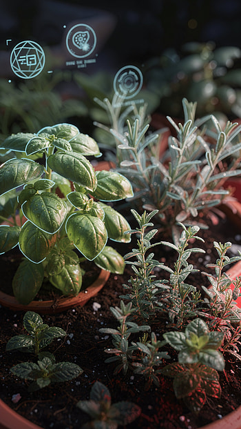 Pocket Herb Garden — Basil & Rosemary HD phone wallpaper