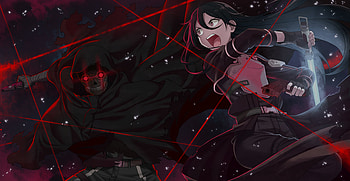Death Gun Vs Kirito by マラガシー (pixiv) HD wallpaper