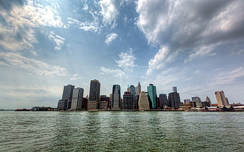 Cities, Houses, Rivers, Usa, City, United States, Panorama HD wallpaper