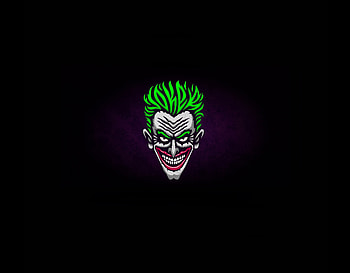 Joker, face, green hair, minimal HD wallpaper