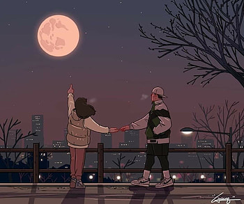 Lofi Couple HD wallpaper