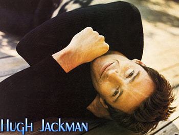 Hugh Jackman, sexy, black dress, smile, actor, eyes, male HD wallpaper