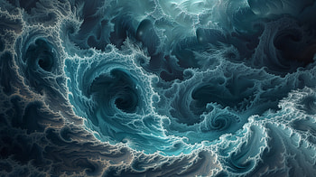 Abstract Ocean Wave Fractal, water, wave, fractal, Abstract, ocean, Ocean Waves HD wallpaper