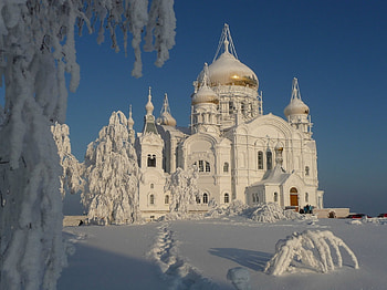Snow, Russia, Religious, Church, Tree, Churches HD wallpaper