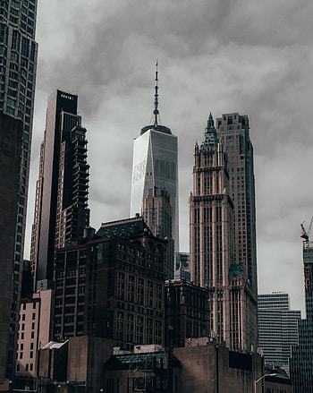 Cities, Architecture, City, Building, Skyscrapers, Grey HD phone wallpaper