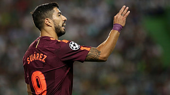 Luis Suarez, Sports icon, Barcelona striker, Goal-scoring prowess HD wallpaper