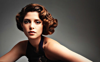 Ashley Greene, black, grey, redhead, girl, actress, woman, beauty HD wallpaper