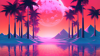 Vaporwave Dusk A Farewell To Neon Dreams, vaporwave, artist, artwork, digital-art HD wallpaper