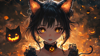Spooky Anime Girl: Halloween, Anime, anime girl, anime halloween HD wallpaper