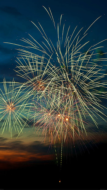 Sparkle Fireworks Night Skyscape 8 HD phone wallpaper