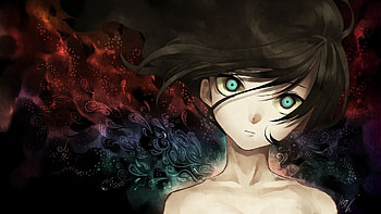 nightcore, anime, girl, face, art HD wallpaper