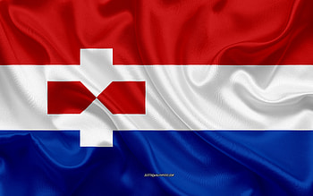 Flag of Zaanstad, , silk texture, Zaanstad, Netherlands, Zaanstad flag, Dutch cities HD wallpaper