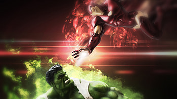 Hulk And Iron Man Art, hulk, iron-man, superheroes, artwork, behance HD wallpaper