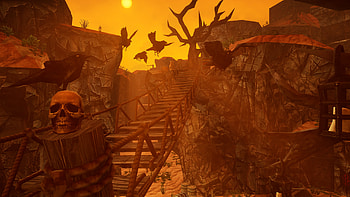 Graven Game: Mystical Sunset Scene, video game, Graven HD wallpaper