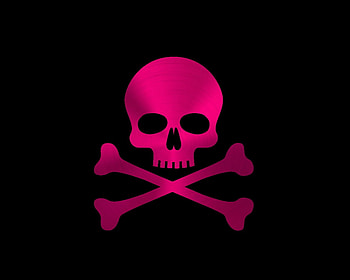 skull fuchsia, pink, black, skull, fuchsia, labrano, gizzzi HD wallpaper