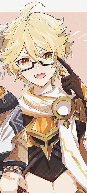 glasses, Aether (Genshin Impact), video game, Genshin Impact HD phone wallpaper