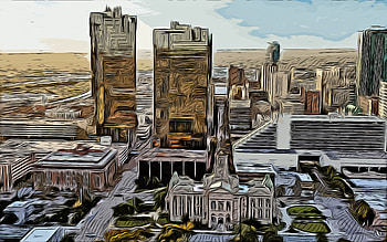 Fort Worth, Texas, , vector art, Fort Worth drawing, creative art, Fort Worth art, vector drawing, abstract cityscape, Fort Worth cityscape, USA HD wallpaper