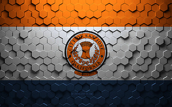Flag of San Jose, honeycomb art, San Jose hexagons flag, San Jose, 3d hexagons art, San Jose flag HD wallpaper