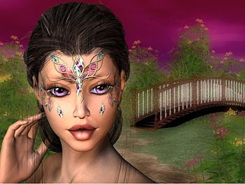 Fairy, flowers, abstract, fantasy HD wallpaper