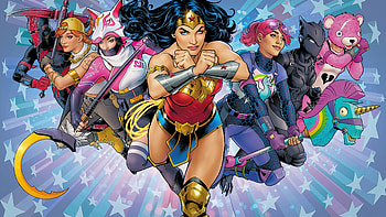 Fortnite, Wonder Woman Art HD wallpaper