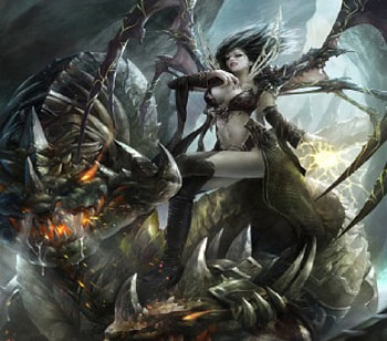 Fallen And Dragon, batwings, fantasy, dragon, evil, angel HD wallpaper