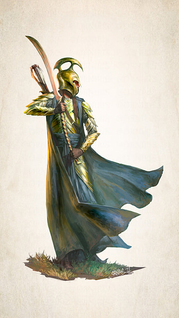 Elven warrior fan art, The Lord of the Rings, Majestic and powerful, Fantasy artwork HD phone wallpaper