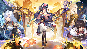Yun Jin Shenhe Ganyu Aether Beidou Keqing Genshin Impact HD wallpaper