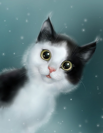 Art, Cat, Pet, Nice, Sweetheart HD phone wallpaper