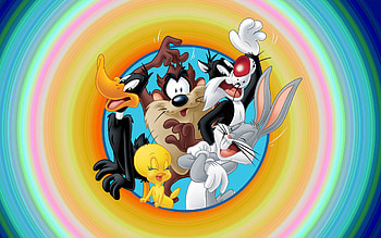 Bugs Bunny, Daffy Duck, Tweety Bird, Tasmanian Devil HD wallpaper