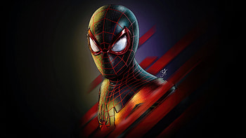 Miles Morales Strikes, miles-morales, spiderman, superheroes, artist, artwork, digital-art HD wallpaper