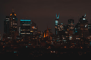 Cities, Architecture, Building, Lights, View From Above, Dark, Night City HD wallpaper