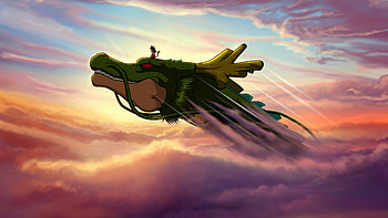 Goku Epic Ride On Dragon, goku, dragon-ball, anime, artist, artwork, digital-art, behance HD wallpaper