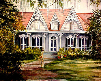 Ah Sweet, quiet, house, bushes, trees, shutters, country, home HD wallpaper