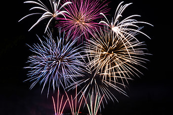 Holidays, Night, Salute, Sparks, Multicolored, Motley, Holiday, Fireworks, Firework HD wallpaper